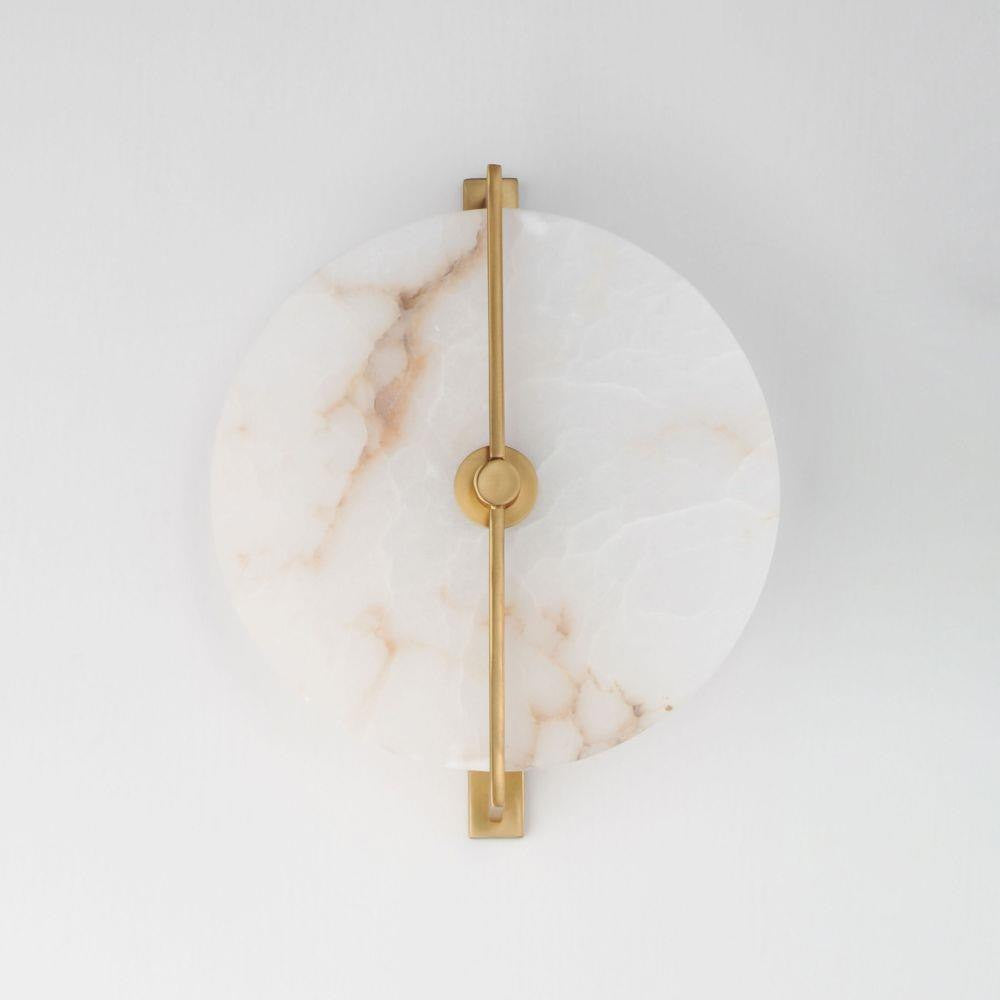Maxim Lighting 18200WANAB Quarry Natural Aged Brass Wall Sconce - Front View Unlit