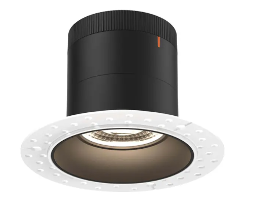 Dals Lighting RC04-CC-20-RGBK-TL Versa 4" LED Recessed Downlight, Selectable Wattage 16W, 20W, 24W, Multi-Color Temperature, 2,200 Lumens, 20° Beam Angle, Voltage 120-347V, Black Reflector / Trimless