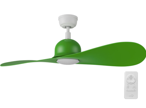 Carro USA SFR422G2-L11-WA-1 Mako Contemporary Black LED 52" Home Ceiling Fan, White/Green Finish