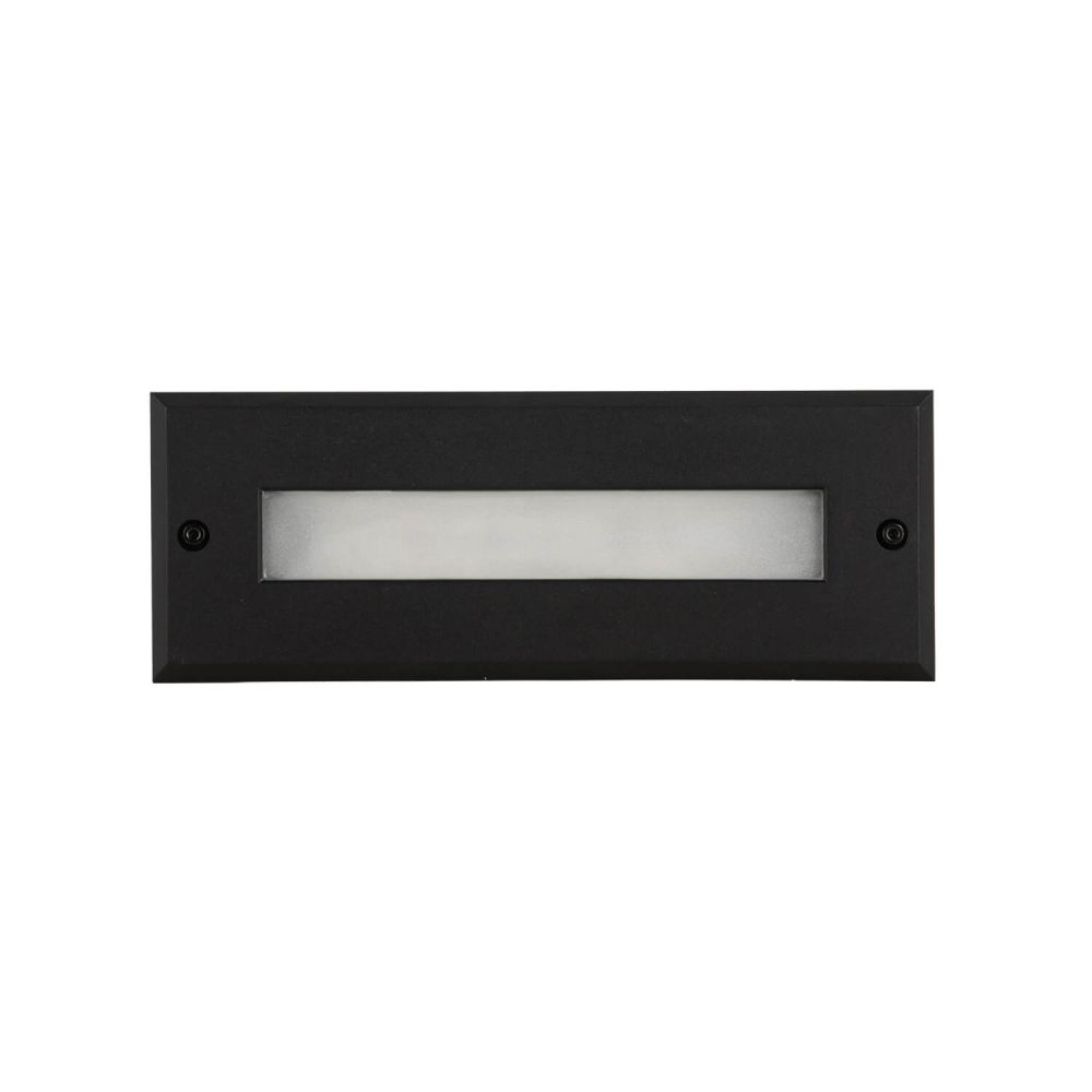 Kuzco Lighting ER95610-BK Bristol 10 inch LED Outdoor Step Light in Black with White PC Diffuser, Voltage 120V, Wattage 8W, Color Temperature 3000K