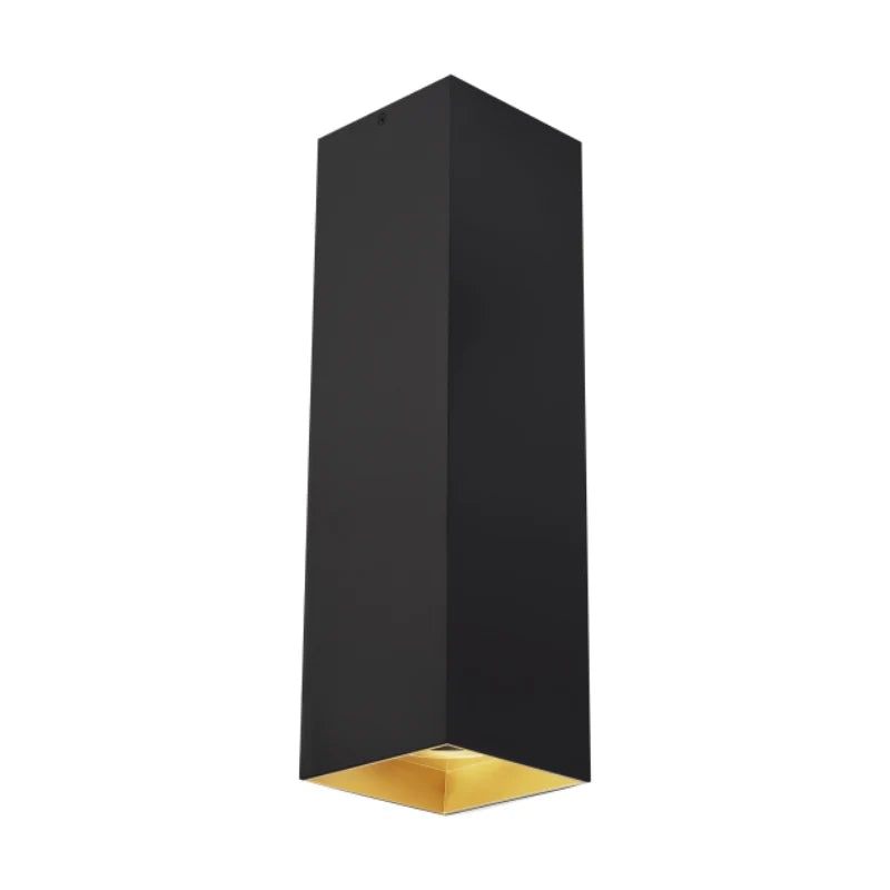 Visual Comfort Architectural 700FMEXO1860BG-LED927 Exo 18" 14W, 2700K, 60° LED Ceiling Light Matte Black Shade, Gold Haze Trim