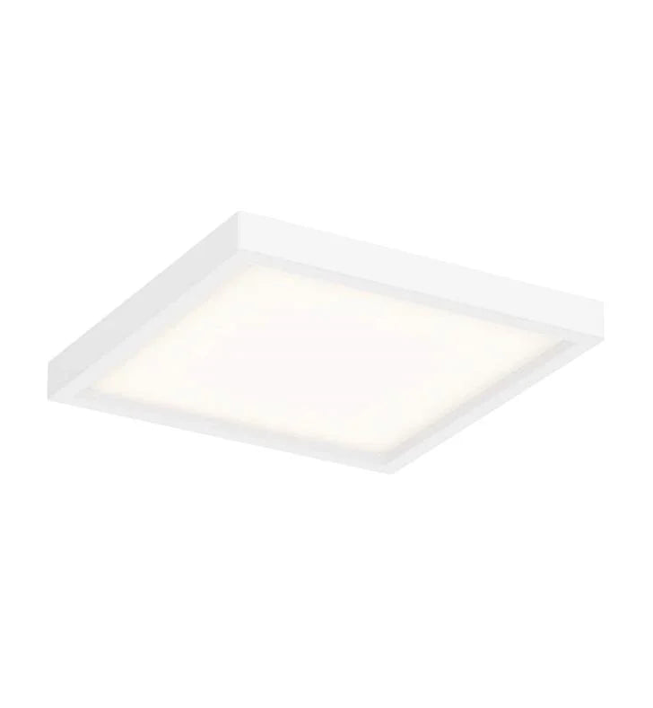 DALS Lighting 7205SQ-WH 5 Inch Slim Square LED Flush Mount, Lumens 350lm, Wattage 10, Color Temperature 3000K, White Finish