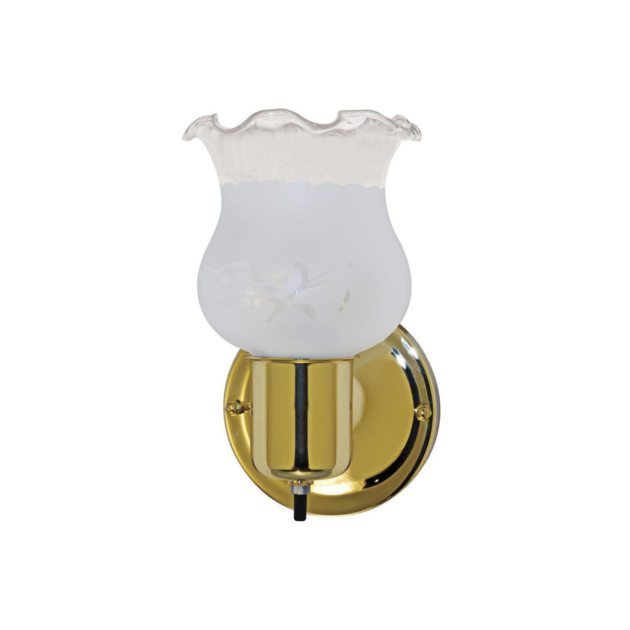 Nuvo SF77-120B 1 Light 5" Vanity Light Fixture, Frosted Grape Glass, Polished Brass Finish