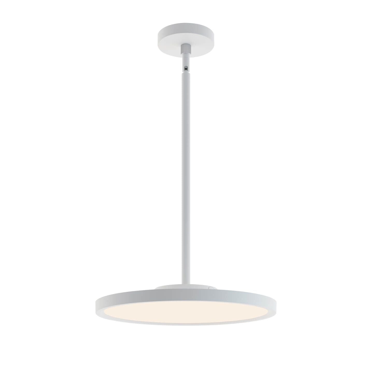 AFX Lighting EGRP16LAJD1WH Edge 16 Inch LED Round Pendant In White With White Acrylic Diffuser