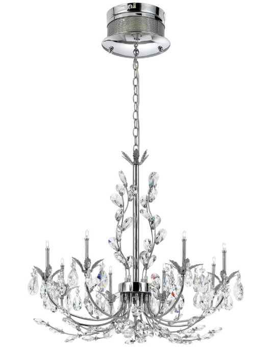 Eurofase Lighting 19393-018 Giselle 8 Light 25" Chrome Chandelier Ceiling Light