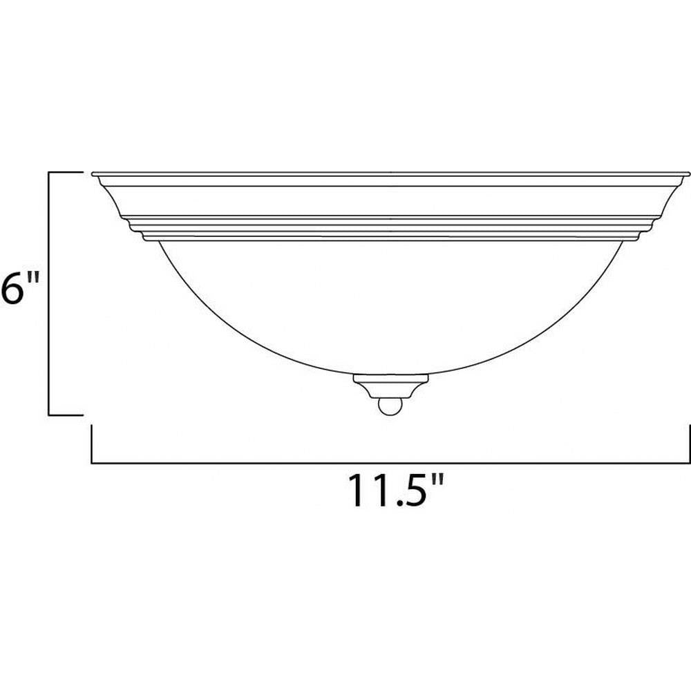 Maxim Lighting 1940MROI Outdoor Essentials Flush Mount Dimensions 11.5 Inch Wide x 6 Inch High