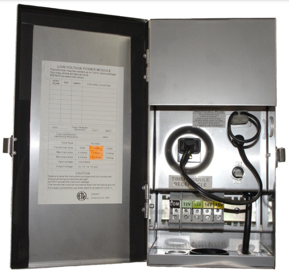 Universal Lighting Systems MTT600SS Multi Tap 600W Low Voltage Landscape Toroid Core Transformer, 12-15 Volts, Commercial Grade