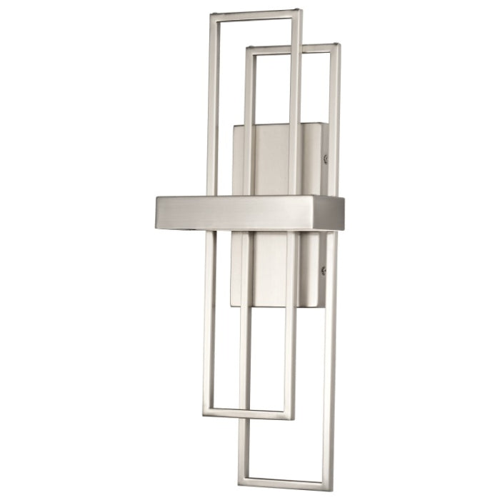 Nuvo 62-105 Frame LED Wall Sconce, Color Temperature 3000K, Voltage 120V, Brushed Nickel / Frosted Glass