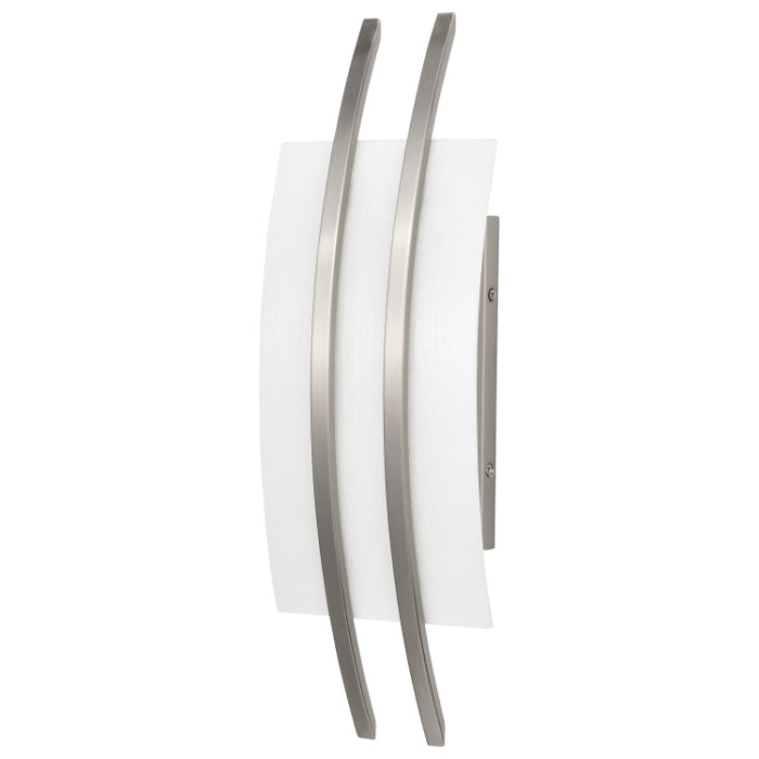 Nuvo 62-102 Trax LED Wall Sconce, Color Temperature 3000K, Voltage 120V - Brushed Nickel / Frosted Glass