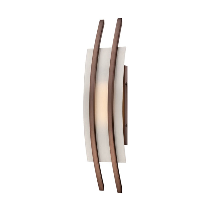 Nuvo 62-122 Trax LED Wall Sconce, Color Temperature 3000K, Voltage 120V - Hazel Bronze / Frosted Glass