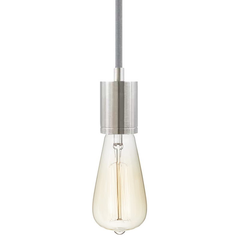 Visual Comfort Modern Collection 700TDSOCOPM16PS SoCo Satin Nickel Pendant Ceiling Light in Copper Cord, Modern Socket, 192"