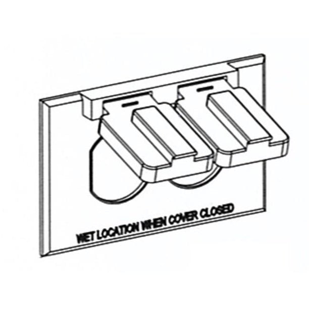 ORBIT 1C-DH-BR Duplex 1-Gang Horizontal Weatherproof Cover, Bronze Finish