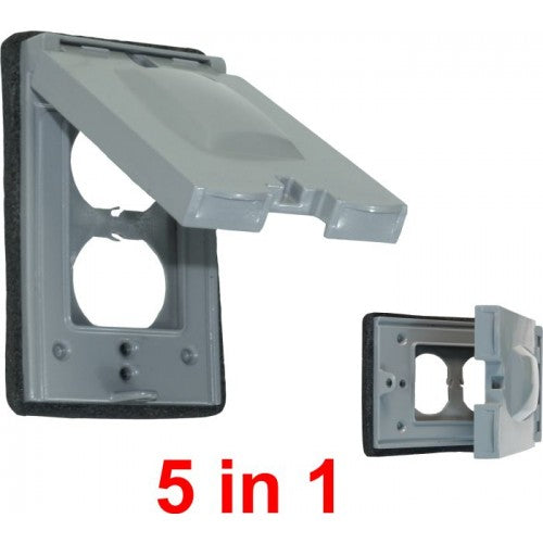 Orbit 1C-U-W 1-Gang Universal Weatherproof Flat Device Cover, White Finish