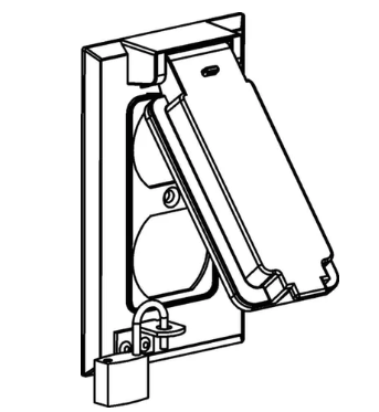 Orbit 1CP-DV Duplex Receptacle Vertical Plastic Weatherproof 1-G Electric Box Cover, Gray