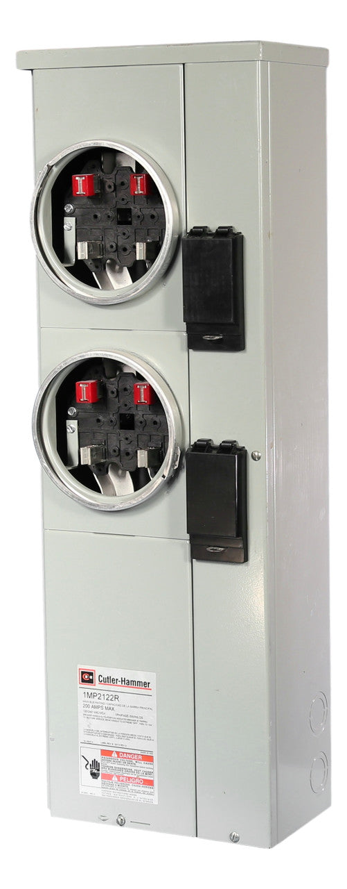 Eaton 1MP2122R 1 Phase 2-Gang Ring Style Meter Pack 4 Jaw 125 Amp