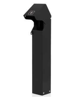 Leviton 1PF24-E 24" Stainless Steel Power Pedestal, Surface Mount, Black Finish