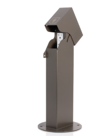 Leviton 1PH18-1Z 1-Gang 18" Stainless Steel Power Pedestal Kit, Surface Mount Hinged Top, Bronze