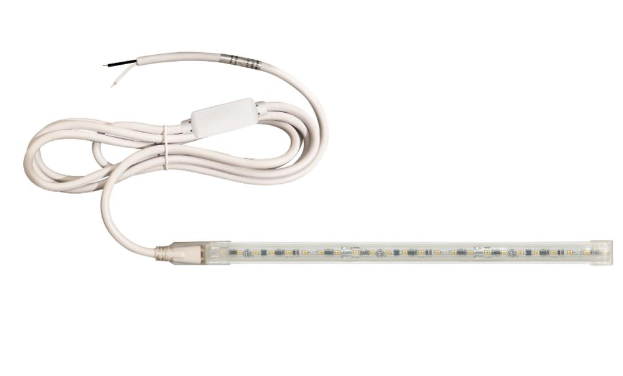 NORA Lighting NUTP13-W58-12-930/HWSP Custom Cut 58-ft Continuous LED Tape Light, 330lm / 3.6W per foot, , w/ Mounting Clips and 8' Hardwired Power Cord w/ Surge Protector, Color Temperature 3000K, Voltage 120V