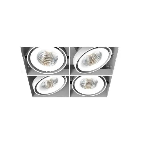 Eurofase Lighting TE224BLED-40-2-02 12-in LED Recessed Downlight, Quad, Flood, Wattage 104W, Voltage 120V, Lumens 1000 lm, Color Temperature 4000K, White