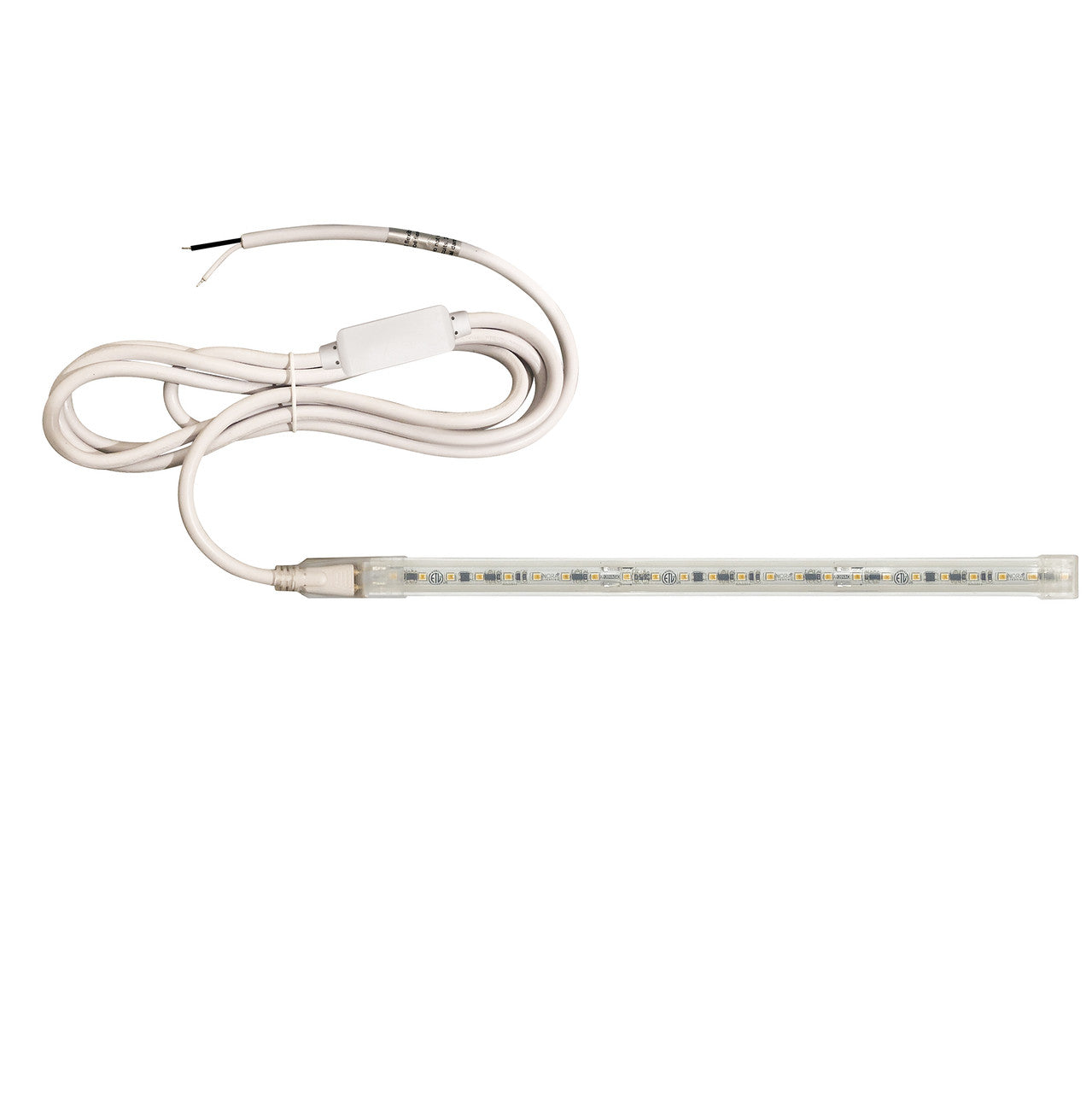 NORA Lighting NUTP13-W65-4-12-930/HWSP Custom Cut 65-ft, 4-in Continuous LED Tape Light, 330lm / 3.6W per foot, w/ Mounting Clips and 8' Hardwired Power Cord w/ Surge Protector, Color Temperature 3000K, Voltage 120V
