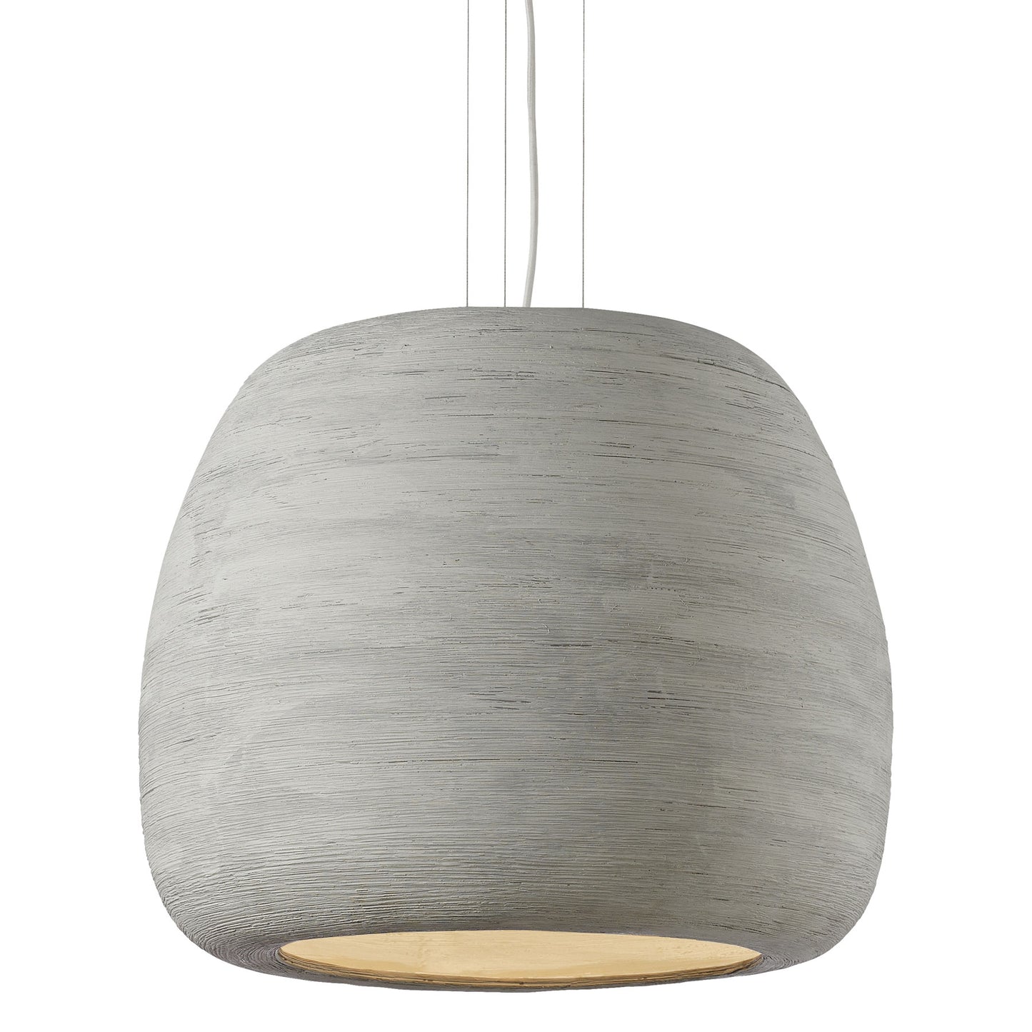 Visual Comfort Architectural 700TDKRMPLCW Karam 21.3” Pendant Light, Incandescent Lamp, Concrete Finish