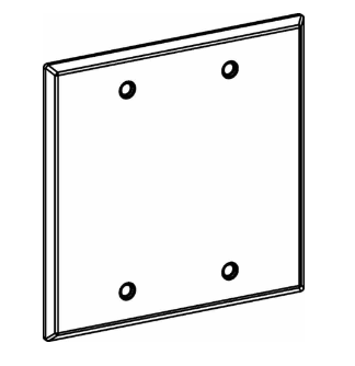 Orbit 2-BC-W Electric Box Cover, Blank Weatherproof - 2-Gang - White