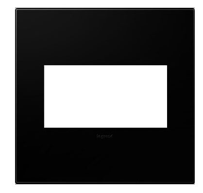 Legrand AWP2GNK4 Adorne 2-Gang Screwless Wall Plate, Black Ink Finish