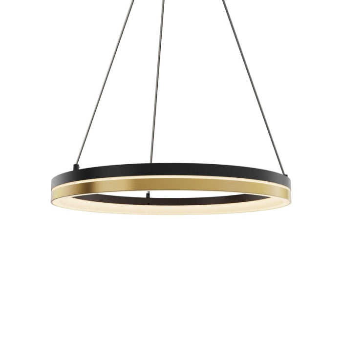 DALS Lighting PDR14-CC-BG LED Pendant Fixture, Multi-Color Temperature, Voltage 120V, Wattage 25W, Lumens 1800Lm, Black / Gold Finish