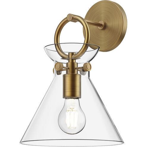 Alora Mood WV412509AGCL Emerson 1 Light 8.75 inch Aged Gold Bath Vanity Light Wall Light in Clear