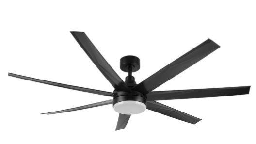 Carro USA CFR657T3-L12-B2-1 Kima Modern Black LED 65" Ceiling Fan, Black Finish