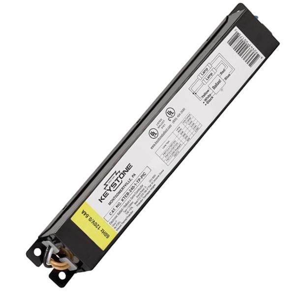 Keystone KTEB-240-1-TP-PIC /B-DP Fluorescent Ballast, 1-2 Lamp, 120 volt, F34T12/F40T12, High Power Factor, Instant Start, Electronic
