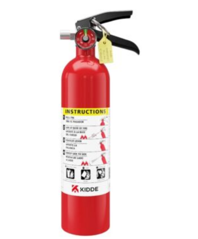 Kidde 21032138 Pro 110 Fire Extinguisher 2.6lb, Rechargeable with Metal Stap Bracket