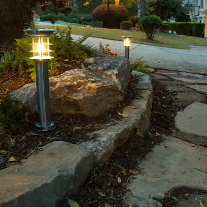 Gama Sonic 214801 Stainless Steel Bollard Solar Light w/EZ Anchor