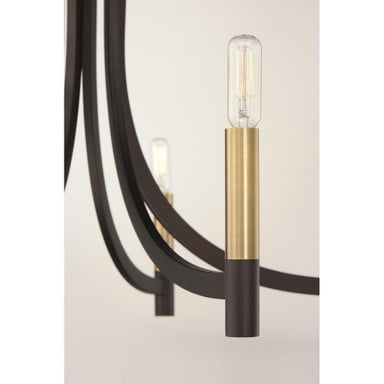 Maxim Lighting 21529BZAB Lyndon Chandelier Candle Holder Socket Detail