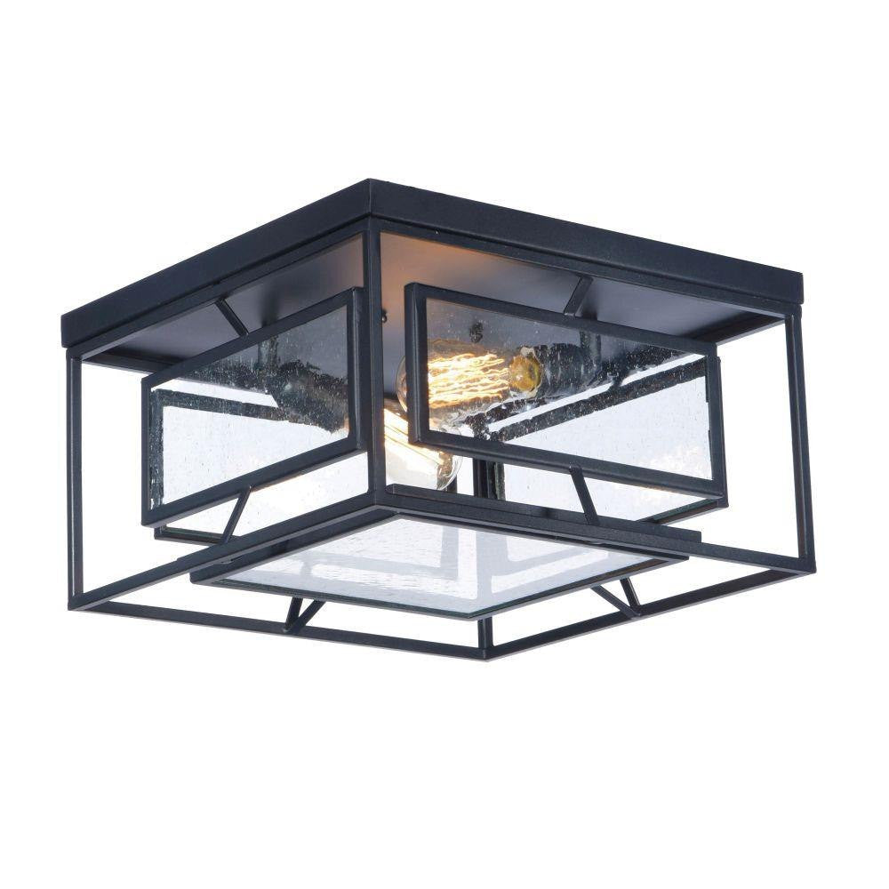Maxim Lighting 21670CDBK Era 2 Light 15.75 Inch Black Flush Mount Ceiling Light - Angle View