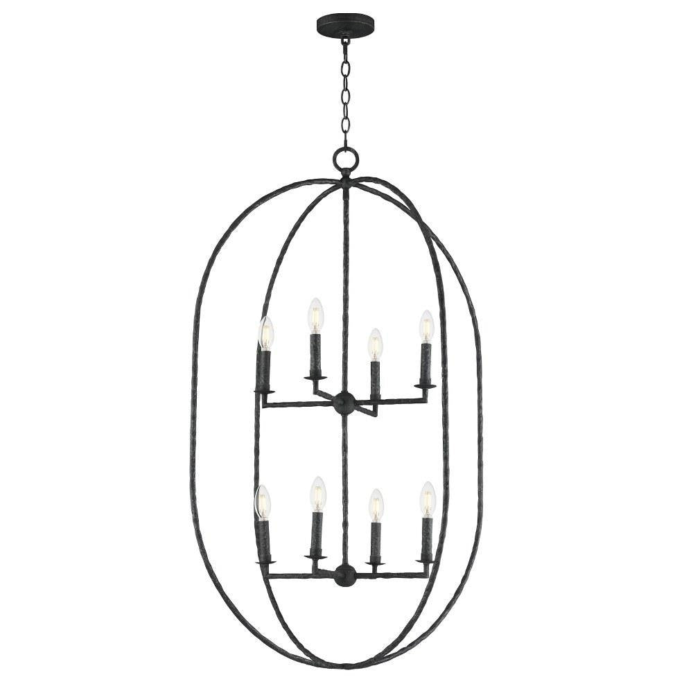 Maxim Lighting 21849EG Martel 8 Light 30 Inch Etruscan Gold Pendant Ceiling Light