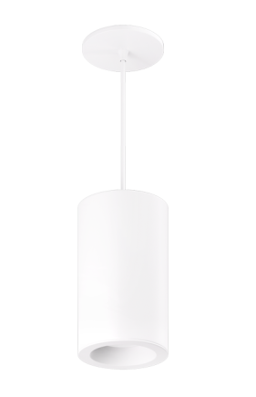 Elco Lighting EPD685L3CT5W-48 6″ Ply Sylo™ Pendant with 48" Stem, Voltage 120/277V, 1000/1500/2000(14/18/24W)), Color Temperature 2700K-5000K, White Finish
