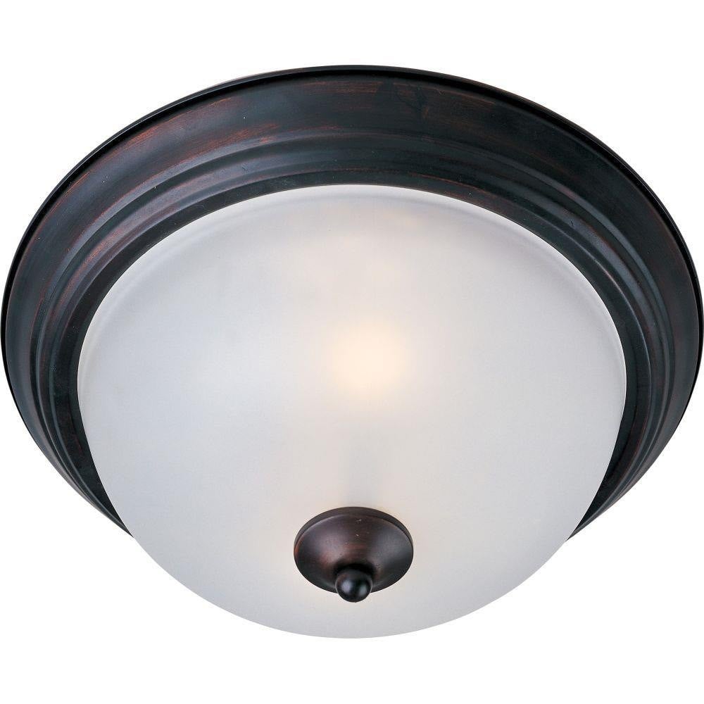 Maxim Lighting 5841FTSN Essentials 2 Light 13.5 Inch Satin Nickel Flush Mount Ceiling Light