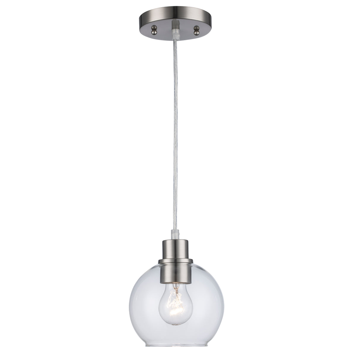 Trans Globe Lighting 22220 BN Grand 1 Light Brushed Nickel Pendant Ceiling Light