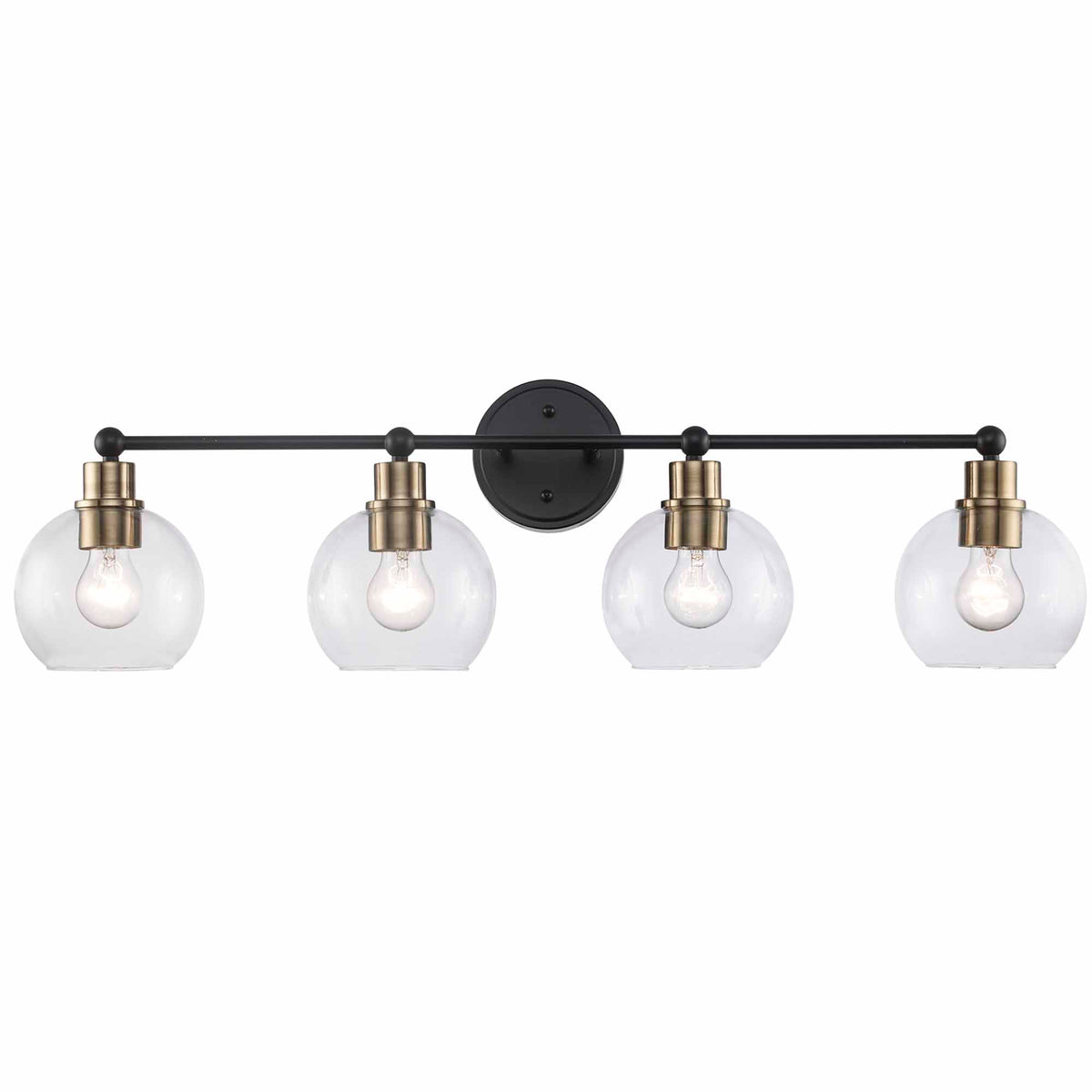 Trans Globe Lighting 22224 AG-BK 4 light bath vanity wall light