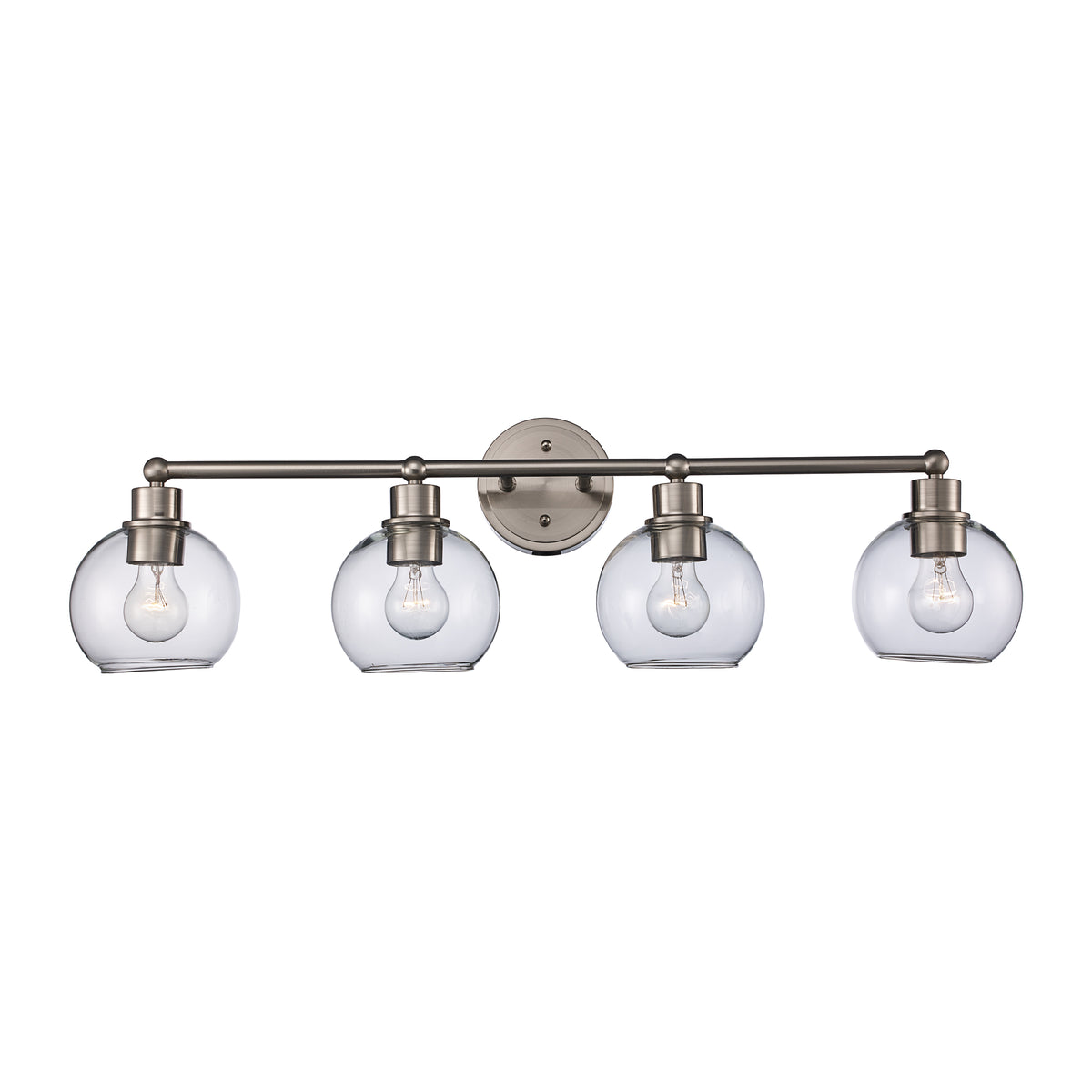 Trans Globe Lighting 22224 BN Grand 4 light brushed nickel bath vanity wall light