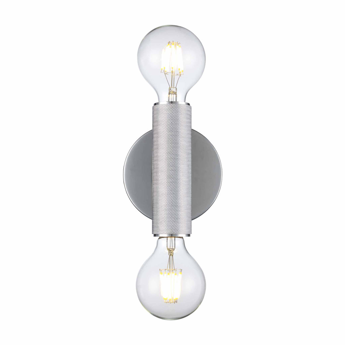 Trans Globe Lighting 22300 PC Auburn 2 light polished chrome bath vanity wall light front view