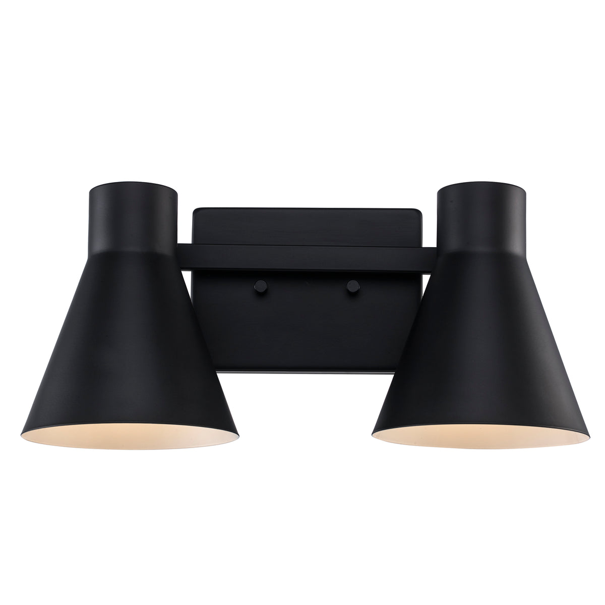 Trans Globe Lighting 22382 BK GearShine 2 light black bath vanity wall light