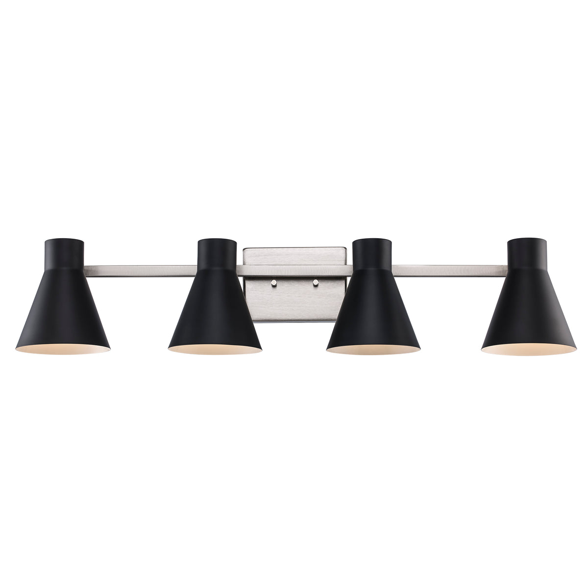 Trans Globe Lighting 22384 BK-BN GearShine 4 light bath vanity wall light in black and brushed nickel
