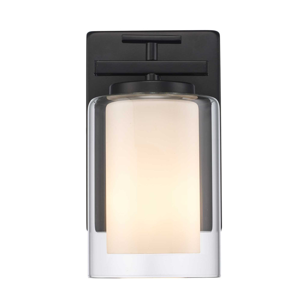 Trans Globe Lighting 22481 BK Lisbon 1 Light Black Wall Sconce illuminated