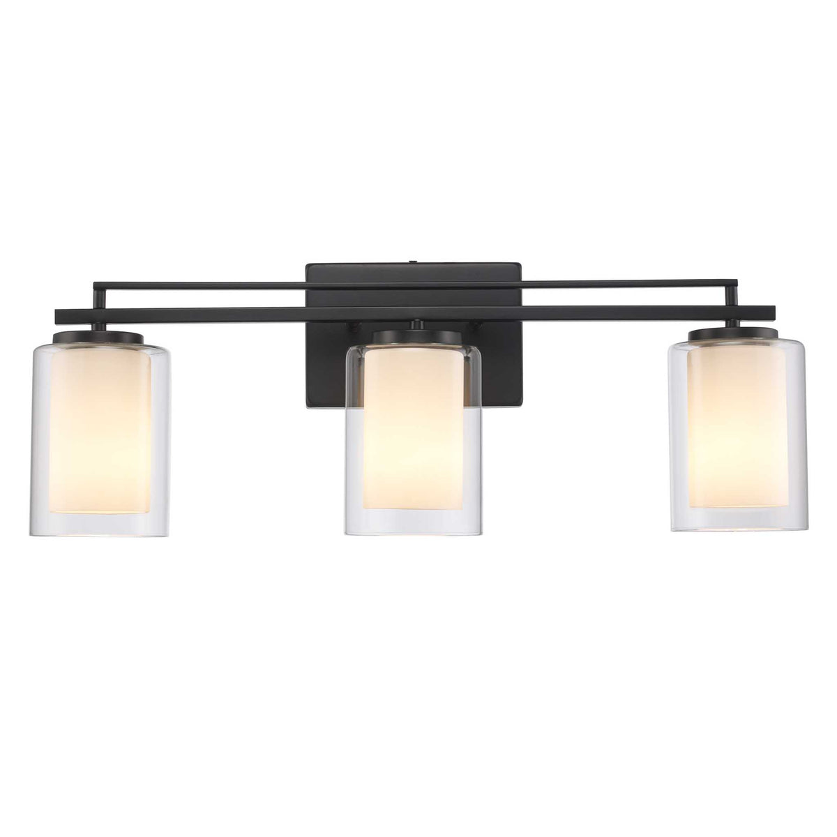 Trans Globe Lighting 22483 BK Lisbon 3 light black bath vanity wall light