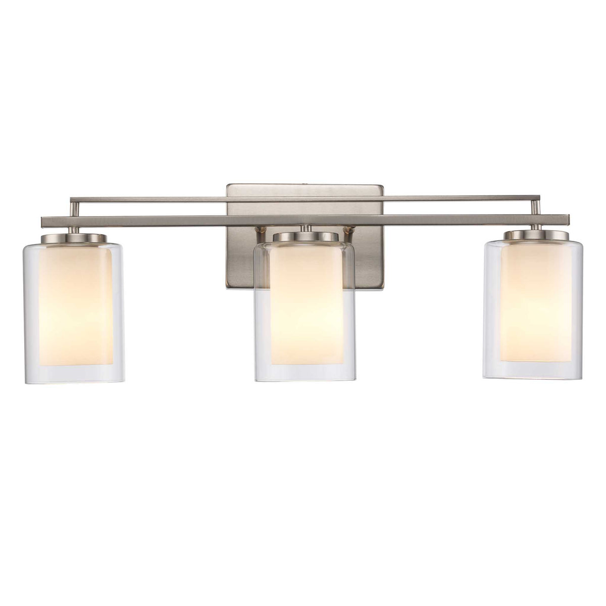 Trans Globe Lighting 22483 BN Lisbon 3 light brushed nickel bath vanity wall light