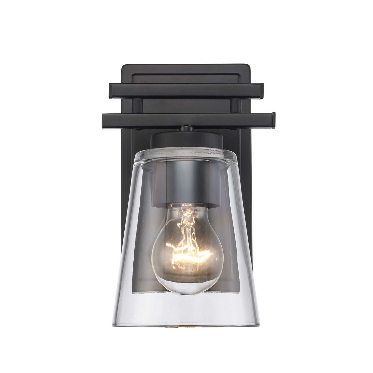 Trans Globe Lighting 22491 BK Iris 1 Light Black Wall Sconce Wall Light