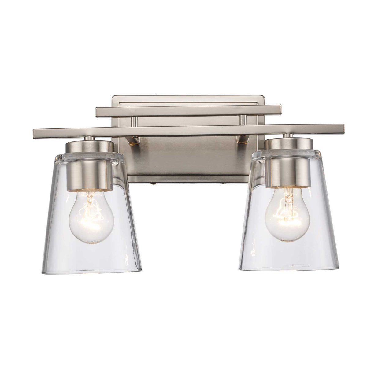 Trans Globe Lighting Iris 2 light brushed nickel bath vanity wall light
