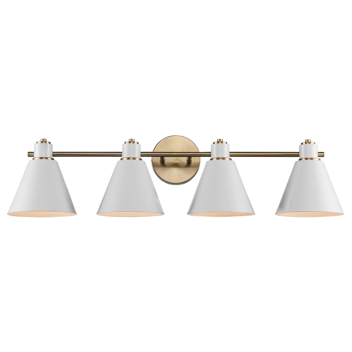 Trans Globe Lighting 22594 AG-WH ForgeLume 4 light vanity wall light front view